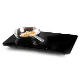 DOMO Induction Cooking Plate, 2 burners Ø 20 cm