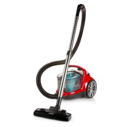 DOMO Bagless vacuum cleaner, 2 L, 700 W, red/gre