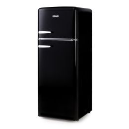 DOMO Combi frigo-congélateur rétro - D - 206 L - noir